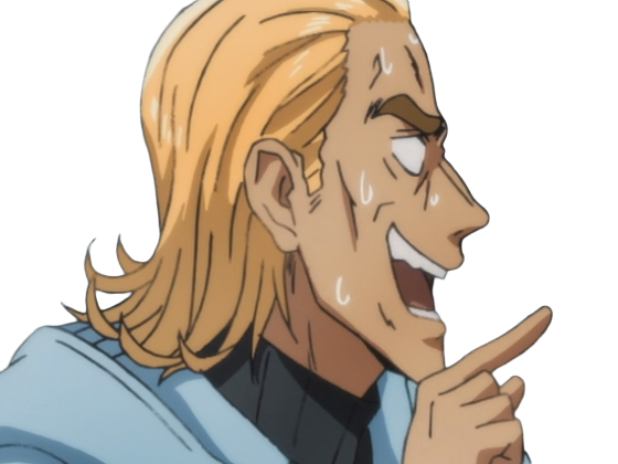 king heros one punch man opm balafre geek otaku cheveuxblonds yeuxbleus manga anime classe s