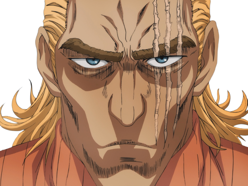 king heros one punch man opm balafre geek otaku cheveuxblonds yeuxbleus manga anime classe s