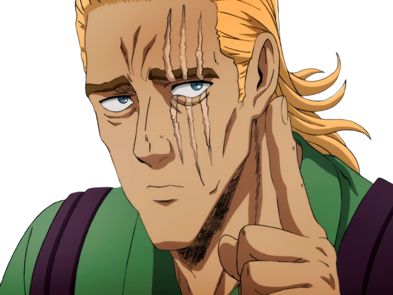 king heros one punch man opm balafre geek otaku cheveuxblonds yeuxbleus manga anime classe s