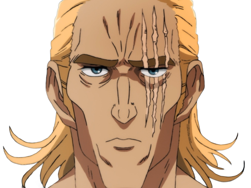 king heros one punch man opm balafre geek otaku cheveuxblonds yeuxbleus manga anime classe s