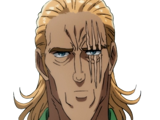 Sticker king heros one punch man opm balafre geek otaku cheveuxblonds yeuxbleus manga anime classe s par Dark-63