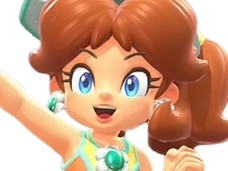 daisy mario princesse princess kart world orange fleur moto biker hi im maillot bain bikini