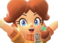 daisy mario princesse princess kart world orange fleur sarasaland sourire costume baroudeuse touring royaume desert