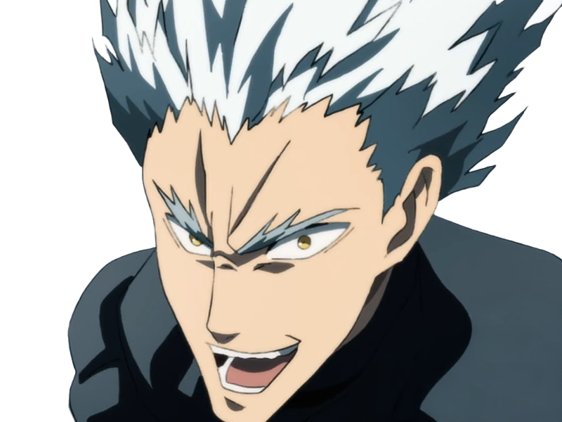 garoh garou garo monstre humain one punch man opm anime manga art martiaux cheveux-blancs yeux-jaunes