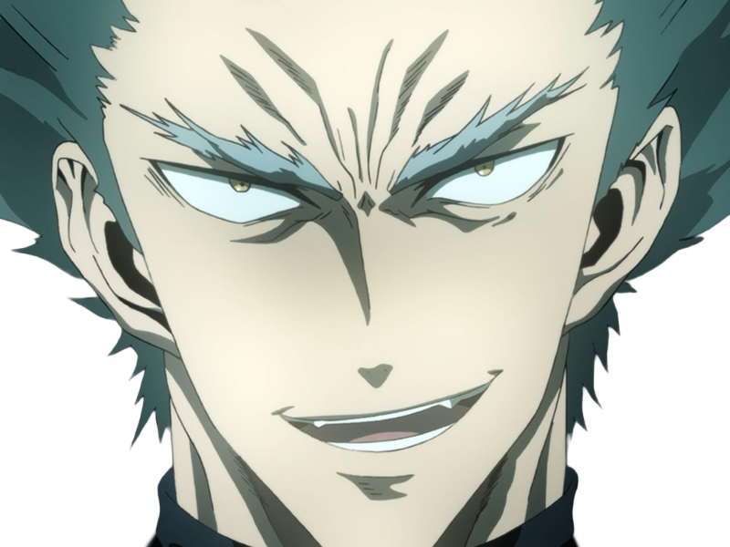 garoh garou garo monstre humain one punch man opm anime manga art martiaux cheveux-blancs yeux-jaunes