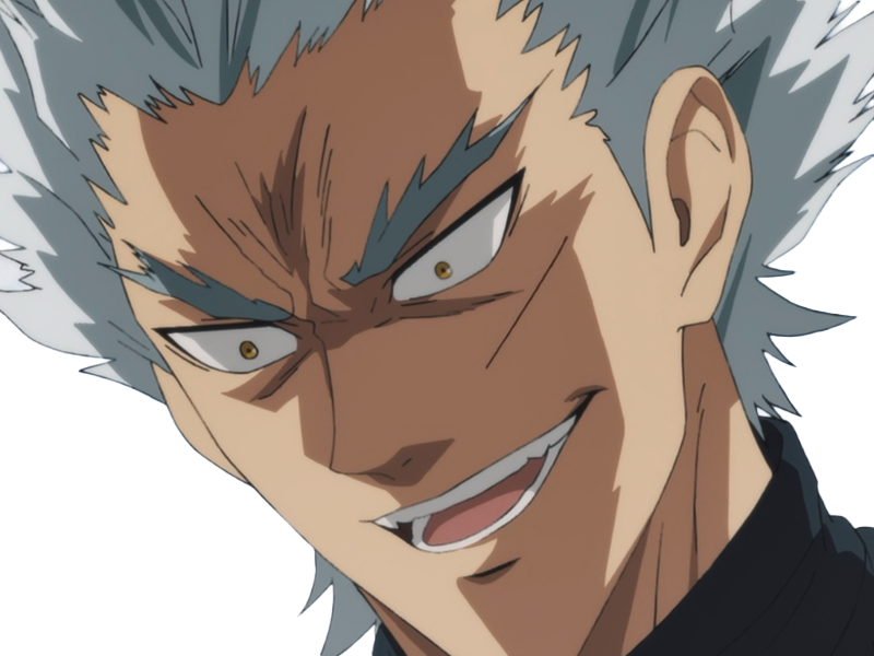 garoh garou garo monstre humain one punch man opm anime manga art martiaux cheveux-blancs yeux-jaunes