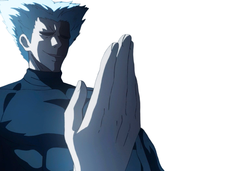 garoh garou garo monstre humain one punch man opm anime manga art martiaux cheveux-blancs yeux-jaunes