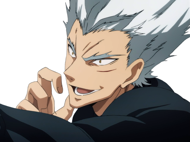 garoh garou garo monstre humain one punch man opm anime manga art martiaux cheveux-blancs yeux-jaunes