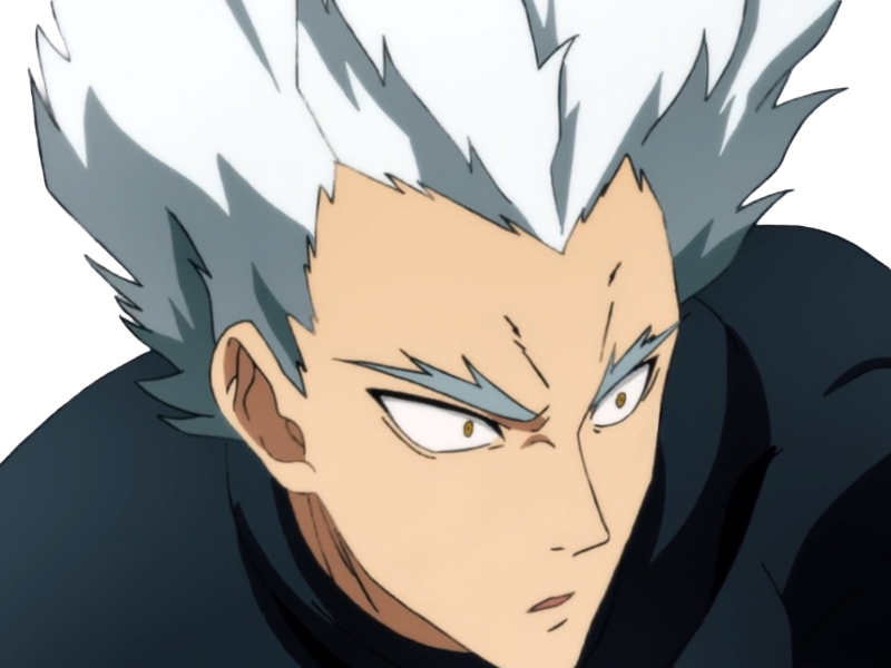 garoh garou garo monstre humain one punch man opm anime manga art martiaux cheveux-blancs yeux-jaunes