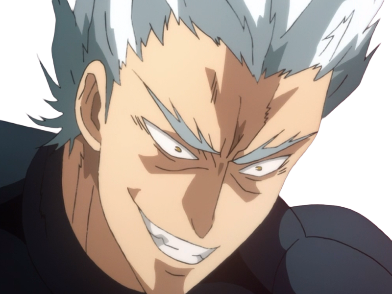 garoh garou garo monstre humain one punch man opm anime manga art martiaux cheveux-blancs yeux-jaunes