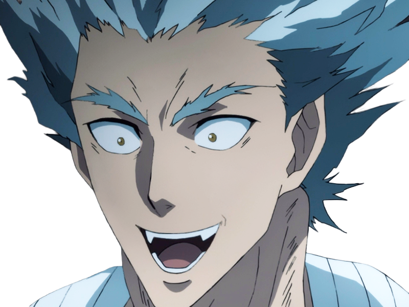 garoh garou garo monstre humain one punch man opm anime manga art martiaux cheveux-blancs yeux-jaunes