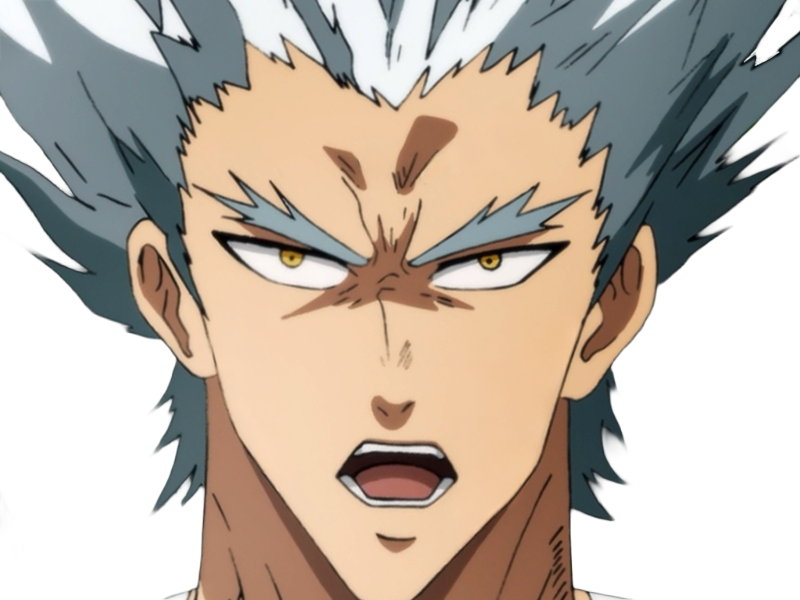 garoh garou garo monstre humain one punch man opm anime manga art martiaux cheveux-blancs yeux-jaunes