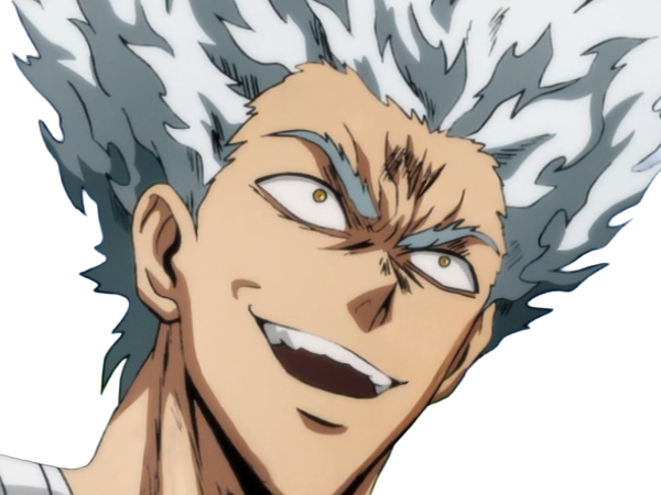 garoh garou garo monstre humain one punch man opm anime manga art martiaux cheveux-blancs yeux-jaunes