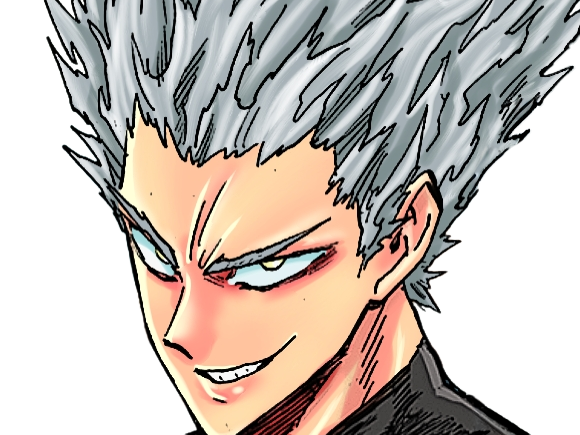 garoh garou garo monstre humain one punch man opm anime manga art martiaux cheveux-blancs yeux-jaunes