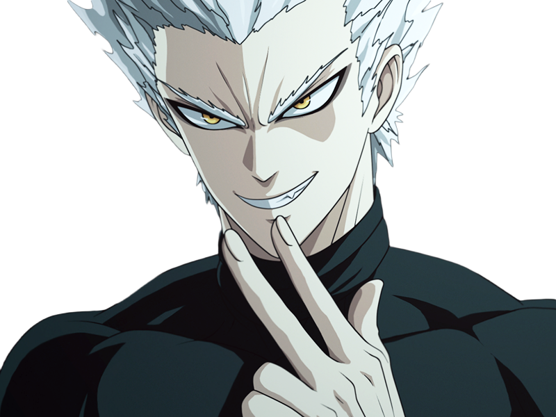 garoh garou garo monstre humain one punch man opm anime manga art martiaux cheveux-blancs yeux-jaunes
