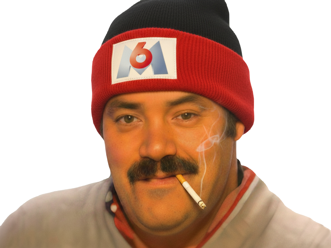 risitas m6 bonnet hd clope cigarette m6u universe cap fume habitue ancien routine confiant sur