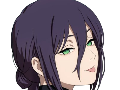reze lady hybride femme manga anime chainsaw man chainsawman yeux-verts cheveux-violets