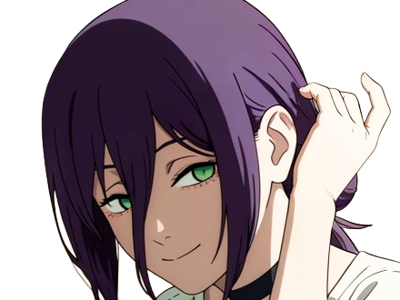 reze lady hybride femme manga anime chainsaw man chainsawman yeux-verts cheveux-violets