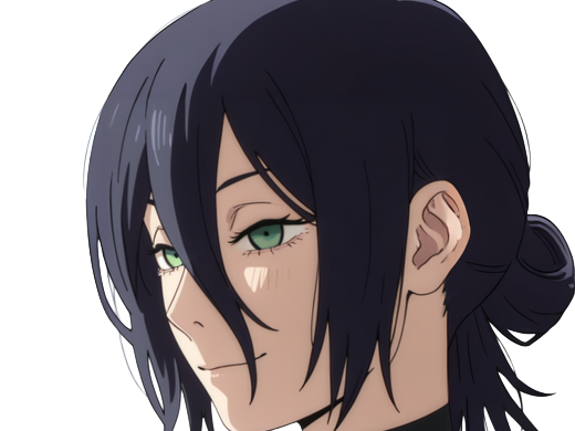 reze lady hybride femme manga anime chainsaw man chainsawman yeux-verts cheveux-violets