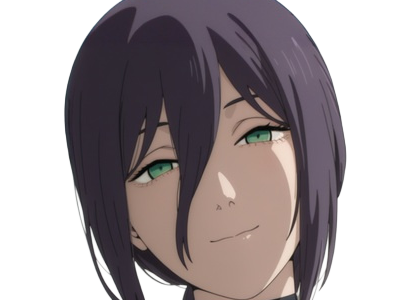 reze lady hybride femme manga anime chainsaw man chainsawman yeux-verts cheveux-violets