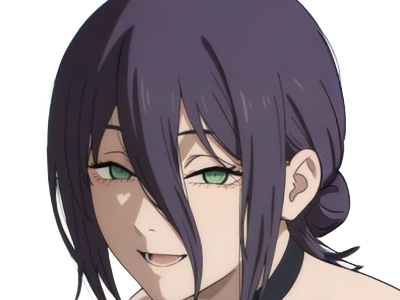 reze lady hybride femme manga anime chainsaw man chainsawman yeux-verts cheveux-violets