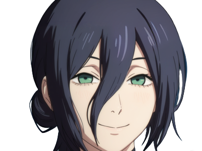 reze lady hybride femme manga anime chainsaw man chainsawman yeux-verts cheveux-violets