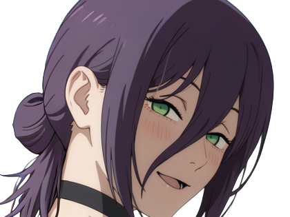 reze lady hybride femme manga anime chainsaw man chainsawman yeux-verts cheveux-violets