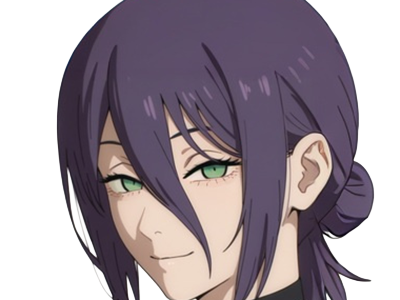 reze lady hybride femme manga anime chainsaw man chainsawman yeux-verts cheveux-violets