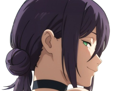 reze lady hybride femme manga anime chainsaw man chainsawman yeux-verts cheveux-violets