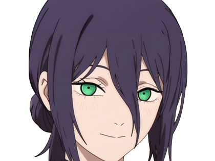 reze lady hybride femme manga anime chainsaw man chainsawman yeux-verts cheveux-violets