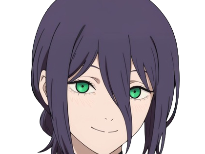 reze lady hybride femme manga anime chainsaw man chainsawman yeux-verts cheveux-violets