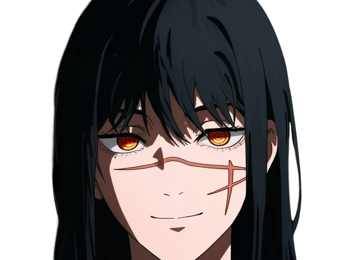 yoru asa mitaka chainsaw man waifu anime manga possedee fille femme cheveux-noirs yeux-rouges