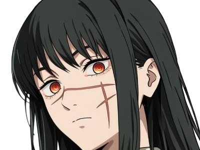 yoru asa mitaka chainsaw man waifu anime manga possedee fille femme cheveux-noirs yeux-rouges