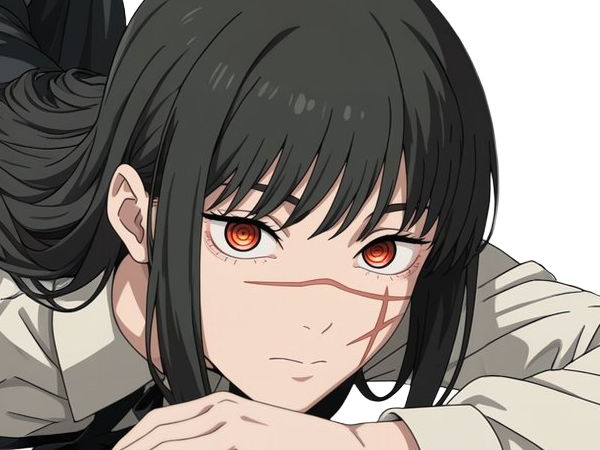 yoru asa mitaka chainsaw man waifu anime manga possedee fille femme cheveux-noirs yeux-rouges