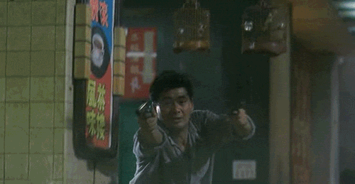 chow yun fat attaque au pistolet