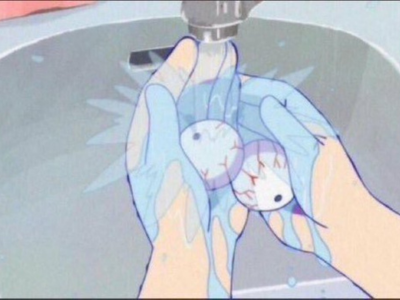evier eau laver envie de me marracher arracher crever les yeux oeil main mains douleur