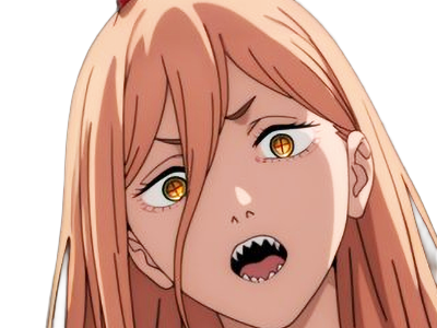power chainsaw-man anime manga demon diablesse blood-devil hominidemone sang waifu femme excentrique cheveux-blonds yeux-jaunes cornes-rouges