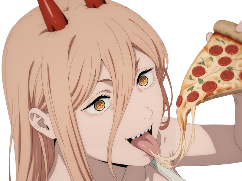 power chainsaw-man anime manga demon diablesse blood-devil hominidemone sang waifu femme excentrique cheveux-blonds yeux-jaunes cornes-rouges