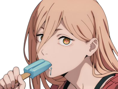 power chainsaw-man anime manga demon diablesse blood-devil hominidemone sang waifu femme excentrique cheveux-blonds yeux-jaunes cornes-rouges