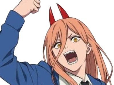 power chainsaw-man anime manga demon diablesse blood-devil hominidemone sang waifu femme excentrique cheveux-blonds yeux-jaunes cornes-rouges