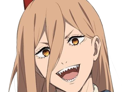power chainsaw-man anime manga demon diablesse blood-devil hominidemone sang waifu femme excentrique cheveux-blonds yeux-jaunes cornes-rouges