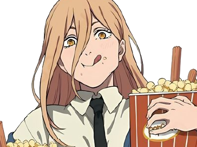 power chainsaw-man anime manga demon diablesse blood-devil hominidemone sang waifu femme excentrique cheveux-blonds yeux-jaunes cornes-rouges