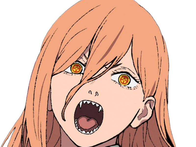power chainsaw-man anime manga demon diablesse blood-devil hominidemone sang waifu femme excentrique cheveux-blonds yeux-jaunes cornes-rouges