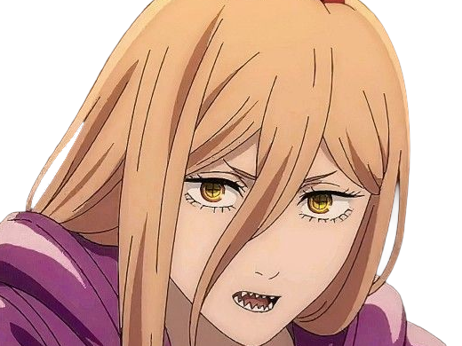 power chainsaw-man anime manga demon diablesse blood-devil hominidemone sang waifu femme excentrique cheveux-blonds yeux-jaunes cornes-rouges