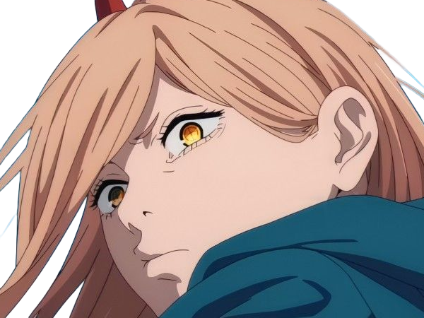 power chainsaw-man anime manga demon diablesse blood-devil hominidemone sang waifu femme excentrique cheveux-blonds yeux-jaunes cornes-rouges