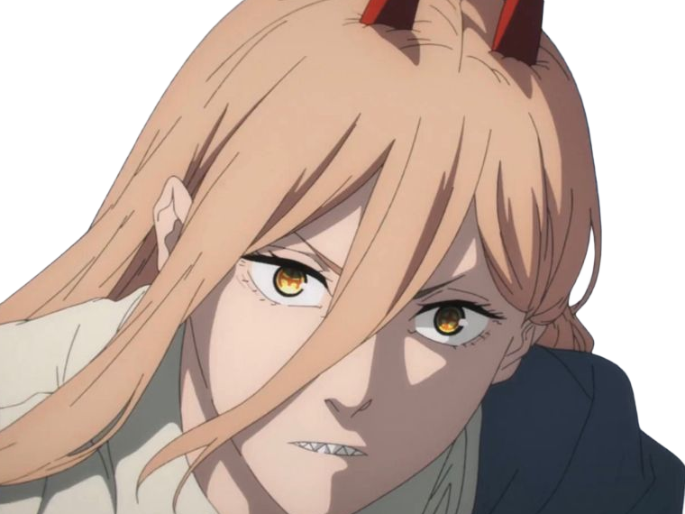 power chainsaw-man anime manga demon diablesse blood-devil hominidemone sang waifu femme excentrique cheveux-blonds yeux-jaunes cornes-rouges