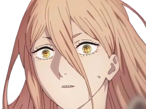 power chainsaw-man anime manga demon diablesse blood-devil hominidemone sang waifu femme excentrique cheveux-blonds yeux-jaunes cornes-rouges