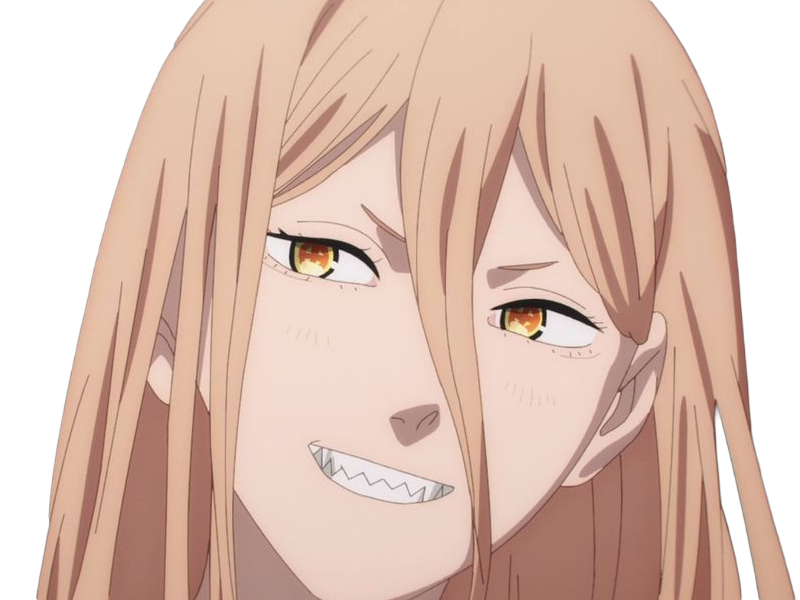 power chainsaw-man anime manga demon diablesse blood-devil hominidemone sang waifu femme excentrique cheveux-blonds yeux-jaunes cornes-rouges