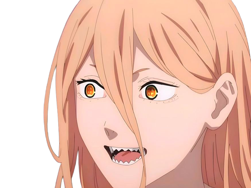 power chainsaw-man anime manga demon diablesse blood-devil hominidemone sang waifu femme excentrique cheveux-blonds yeux-jaunes cornes-rouges
