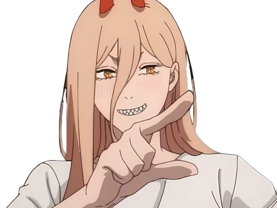 power chainsaw-man anime manga demon diablesse blood-devil hominidemone sang waifu femme excentrique cheveux-blonds yeux-jaunes cornes-rouges